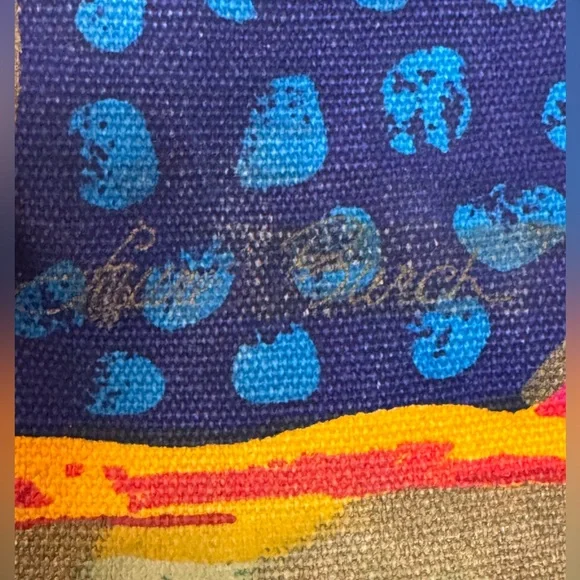 Laurel Burch Sky Spirit Birds Canvas Large Shoulder Bag Tote bird weekender - Picture 10 of 12